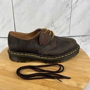 Dr. Doc Martens 1461 Made In England Womens Size 6 Brown Casted Leather Oxfords